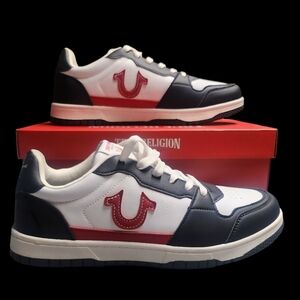 Mens True Religion Arthur-S Red White And Black Low Top Sneaker Shoes Sizes 9,10